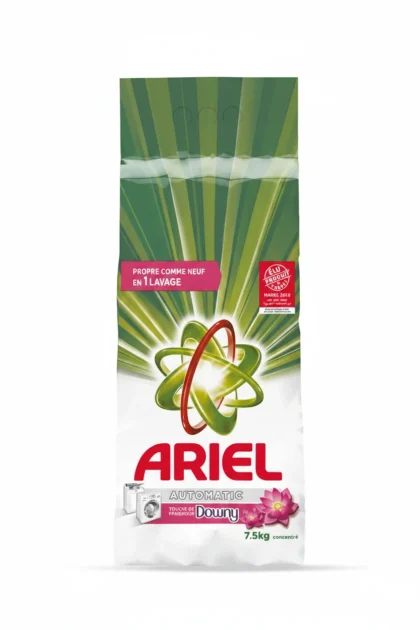 lessive en poudre machine Ariel Matic downy 7.5 kg