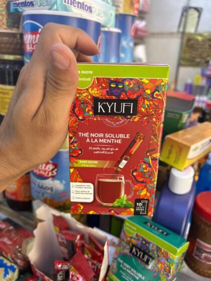 Thé noir soluble a la menthe